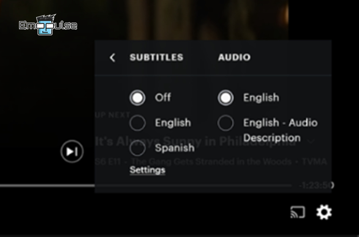 Fixed Hulu Audio Not Working issue by Enable English Audio Description