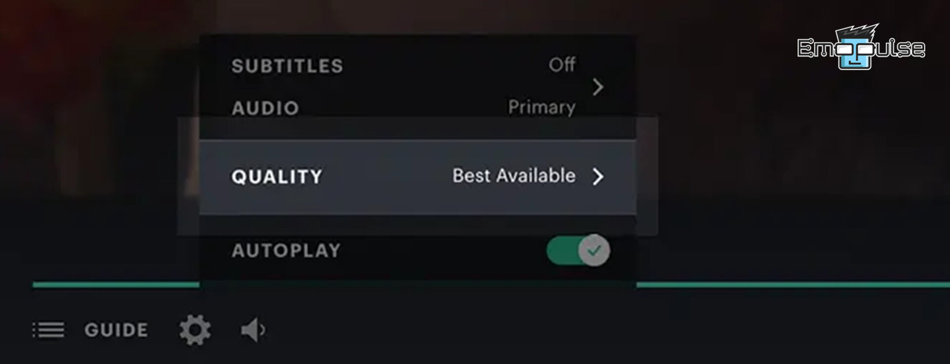 Fixed Hulu Audio Not Working issue by adjusting video quality settings