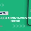 Hulu anonymous proxy error