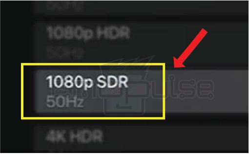 Switch to 1080p SDR Video Format – Image Credit (Emopulse)