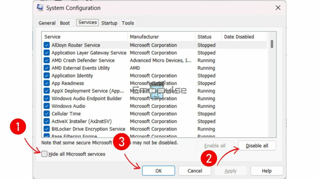 Disabling Third Party Services in System Configuration app