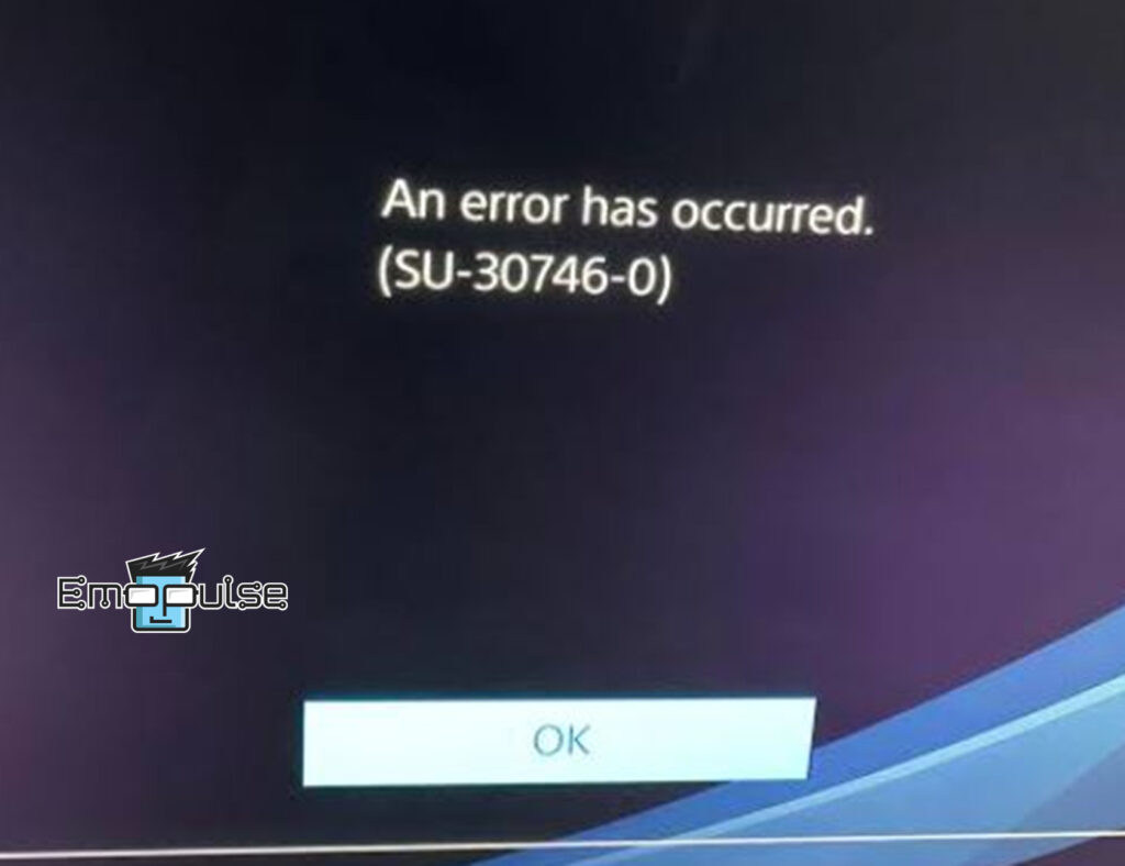 PS4 error code SU-30746-0