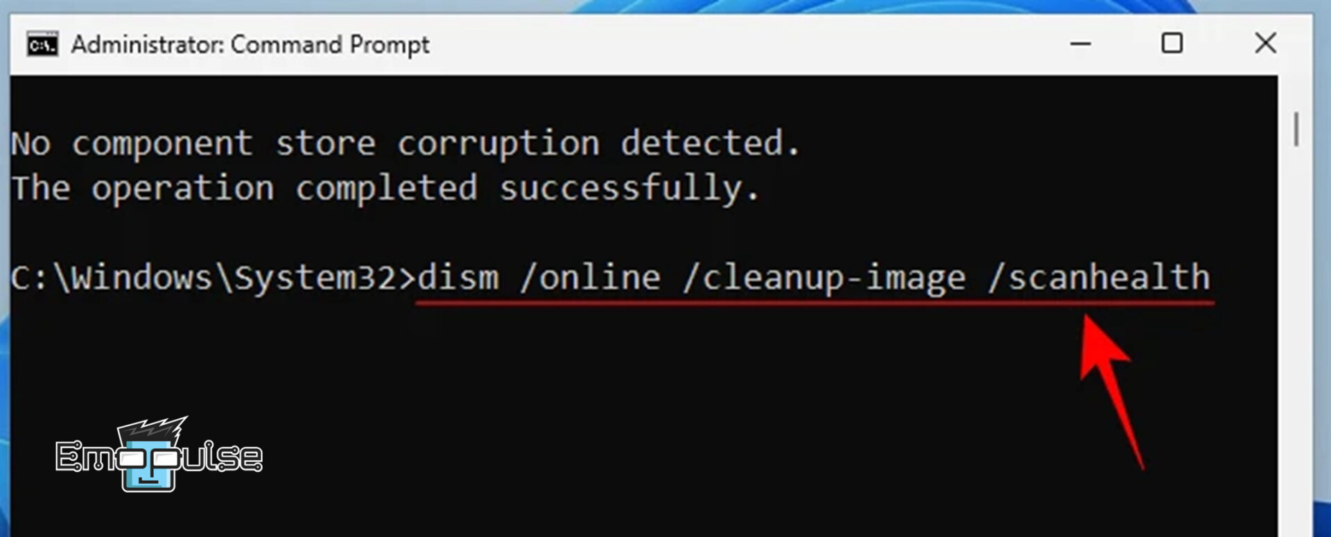 Run DISM for resolving Kernel Security Check Failure error