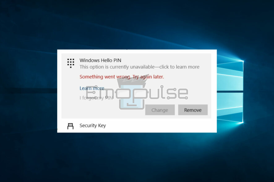 image showing Windows Hello PIN